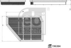 FEBI Bilstein Filtru aer FEBI Bilstein 196384 - compatibil Bmw, Alpina - FEBI Bilstein (FEBIBILSTEIN196384)