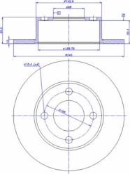 LPR Frana disc Disc frana LPR A1101P - compatibil Audi (LPRA1101P)