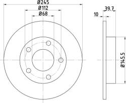 Ferodo Frana disc Disc frana Ferodo DDF543 - compatibil Audi, Fiat (FERODODDF543)
