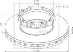 Ferodo Frana disc Disc frana Ferodo FCR144A - compatibil Man (FERODOFCR144A)