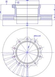 Ferodo Frana disc Disc frana Ferodo FCR215A - compatibil Man, Neoplan (FERODOFCR215A)
