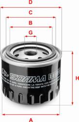 Sofima Filtru ulei Sofima S 6100 R - compatibil Renault, Lada, Dacia, Lancia - Sofima-S 6100 R (SOFIMAS6100R)