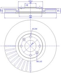 Ferodo Frana disc Disc frana Ferodo DDF1676C - compatibil Peugeot, Citroën, Opel, Vauxhall (FERODODDF1676C)
