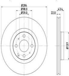 MTR Frana disc Disc frana MTR 12108578 - compatibil Alfa, Abarth, Fiat, Lancia (MTR12108578)