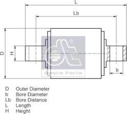 DT Spare Parts Bucse, bara stabilizatoare DT Spare Parts 1.32505 - compatibil Honda - DT Spare Parts (DTSPAREPARTS132505)