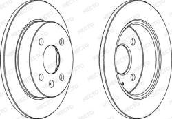 Ferodo Frana disc Disc frana Ferodo DDF1043 - compatibil Opel, Vauxhall, Chevrolet (FERODODDF1043)