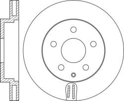 Delphi Frana disc Disc frana Delphi BG4712C - compatibil Mazda (DELPHIBG4712C)