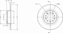 Delphi BG3857 - DISC FRANA - compatibil Alfa - Delphi-BG3857 (DELPHIBG3857)