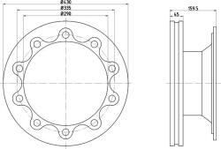 Ferodo Frana disc Disc frana Ferodo FCR206A - compatibil Fiat, Neoplan, Lancia (FERODOFCR206A)