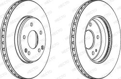 Ferodo Frana disc Disc frana Ferodo DDF1135C - compatibil Mercedes-Benz (FERODODDF1135C)