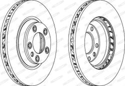 Ferodo Frana disc Disc frana Ferodo DDF1408LC-1 - compatibil Audi, Porsche, Vw (FERODODDF1408LC1)