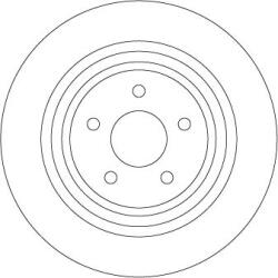 TRW DF6976 - Disc frana spate - stanga / dreapta - FORD KUGA II. MONDEO V. FORD USA EDGE. ESCAPE. FUSION 1.5 - 2.7 09.11 - - TRW-DF6976 (TRWDF6976)