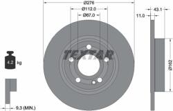 Textar Frana disc Disc frana Textar 92316803 (TEXTAR92316803)