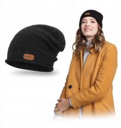 PaMaMi Téli Női Hupikék Törpikék Sapka, fekete, univerzális, 55-58cm (Ciepła Czapka Jesienno-Zimowa Uniwersalna)