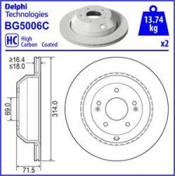 Delphi Frana disc Disc frana Delphi BG5006C (DELPHIBG5006C)