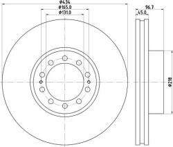 Ferodo Frana disc Disc frana Ferodo FCR134A - compatibil Renault, Man (FERODOFCR134A)
