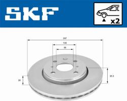 SKF Frana disc Disc frana SKF VKBD 80043 V2 (SKFVKBD80043V2)