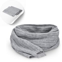 PaMaMi Női Téli Sál, világosszürke, 200cm, 85% akril, 15% poliamid (Szary Modny Szal Jesienno-Zimowy Stylowy)