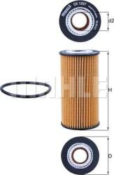 Mahle Filtru ulei Mahle OX 1267D - compatibil Ford - MAHLE-OX 1267D (MAHLEOX1267D)