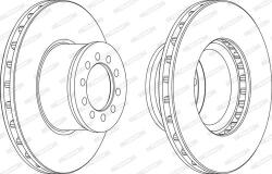Ferodo Frana disc Disc frana Ferodo FCR186A - compatibil Mercedes-Benz (FERODOFCR186A)