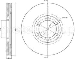 Delphi Frana disc Disc frana Delphi BG4104 - compatibil Kia (DELPHIBG4104)