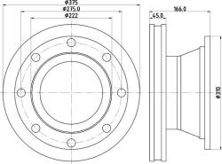 DT Spare Parts 6.61011 - Disc frana - DT Spare Parts-6.61011 (DTSPAREPARTS661011)