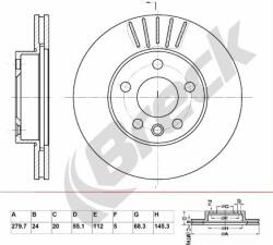 Ferodo Frana disc Disc frana Ferodo DDF1010 - compatibil Vw (FERODODDF1010)