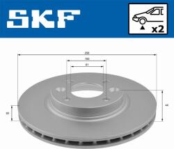 SKF Frana disc Disc frana SKF VKBD 80009 V2 - compatibil Dacia - SKF-VKBD 80009 V2 (SKFVKBD80009V2)