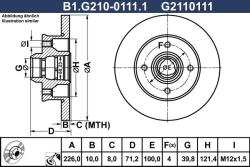 Delphi Frana disc Disc frana Delphi BG2389 - compatibil Seat, Vw (DELPHIBG2389)