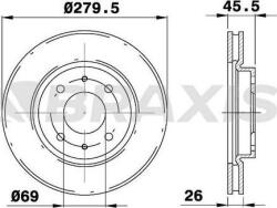 Delphi Frana disc Disc frana Delphi BG4068 - compatibil Mitsubishi (DELPHIBG4068)
