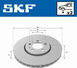 SKF Frana disc Disc frana SKF VKBD 80074 V2 - compatibil Audi, Vw, Seat, Skoda - SKF-VKBD 80074 V2 (SKFVKBD80074V2)