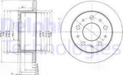 Delphi BG3923 - DISC FRANA - compatibil Citroen. Fiat. Peugeot - Delphi-BG3923 (DELPHIBG3923)
