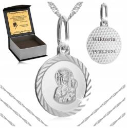 Golden Celebrity Gyönyörű Ezüst Nyaklánc Szűzanya Medál 925 Gravírozás A Konfirmációhoz