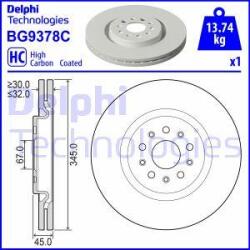 Delphi BG9378C - DISC FRANA LIVRABIL NUMAI PERECHE - compatibil Maserati - Delphi-BG9378C (DELPHIBG9378C)
