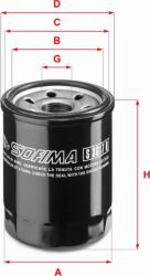Sofima Filtru ulei Sofima S 3617 R - compatibil Subaru, Toyota - Sofima-S 3617 R (SOFIMAS3617R)
