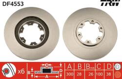 TRW Frana disc Disc frana TRW DF4553 - compatibil Nissan, Infiniti (TRWDF4553)