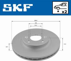 SKF Frana disc Disc frana SKF VKBD 80011 V2 - compatibil Renault, Nissan, Lada, Dacia - SKF-VKBD 80011 V2 (SKFVKBD80011V2)