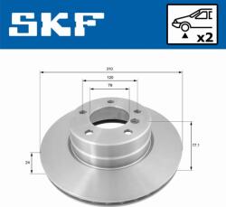 SKF Frana disc Disc frana SKF VKBD 80196 V2 (SKFVKBD80196V2)