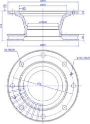 Ferodo Frana disc Disc frana Ferodo FCR106A - compatibil Iveco (FERODOFCR106A)