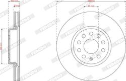 Ferodo Frana disc Disc frana Ferodo DDF3121C - compatibil Audi, Vw, Seat, Skoda (FERODODDF3121C)