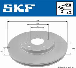 SKF Frana disc Disc frana SKF VKBD 80222 V2 (SKFVKBD80222V2)