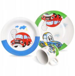 Orion Reggeliző Szett Gyerek tányér tál baba bögre Auto (112351)