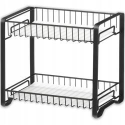 SONGMICS Könyvespolc, konyhai fűszertartó állvány, fém (KCS013B01)