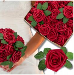 EdiBazzar Mű rózsák, piros, 25db, hab (Bukiet róż 25szt do wazonu czerwone kwiatki)