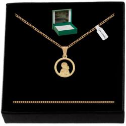 Golden Celebrity Arany Közösségi Nyaklánc Medál Szűz Mária Pr. 925/585 14K Dedikálás