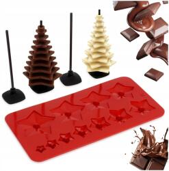 Vilde Forma csokoládéhoz, pralinékhoz, szilikon, karácsonyi 3D Fenyőfa (5900670111882)