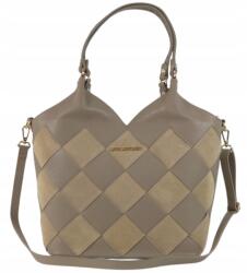 Massimo Connti Massimo Contti kézitáska, klasszikus shopper, valódi bőr, bézs taupe (138 bez)