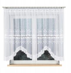 Markizeta Jacquard függöny, 300×150cm, fehér, levélmintás (648107/FBL/001/300150/1)