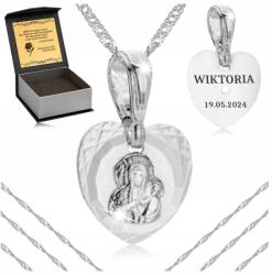 Golden Celebrity Ezüst Nyaklánc Medál Szűzanya 925 Ajándék Keresztelő Gravírozás (biżuteria dla niej dziewczyny babci żony mamy)