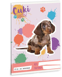 Ars Una A5-ös kockás füzet - Cuki állatok - Harlekin Tacskó